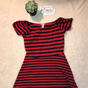 Forever 21 L.A. Striped Skater Dress | Size S